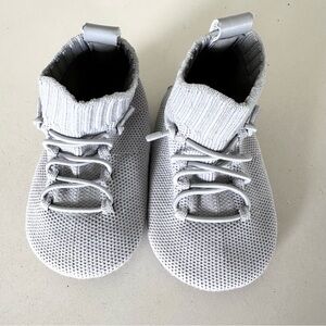 NWOT Kids Stretch-Knit Slip-On Sneakers in Light Gray